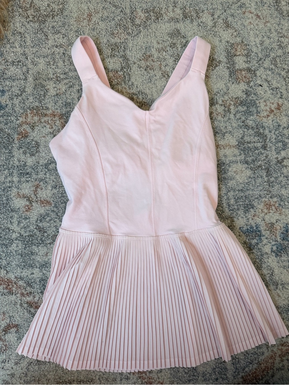Classic Pink Pleated Lululemon Tank